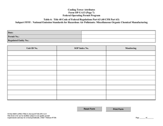 Form OP-UA13 (TCEQ-10029) Cooling Tower Attributes - Texas, Page 14