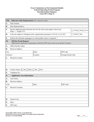 Form OP-1 (TCEQ-10002) Site Information Summary - Texas, Page 14