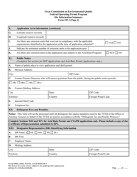 Form OP-1 (TCEQ-10002) Site Information Summary - Texas, Page 15