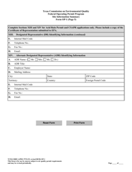 Form OP-1 (TCEQ-10002) Site Information Summary - Texas, Page 16