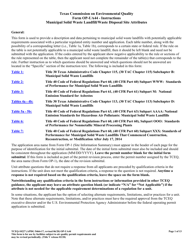 Form TCEQ-10227 (OP-UA44) Municipal Solid Waste Landfill/Waste Disposal Site Attributes - Texas
