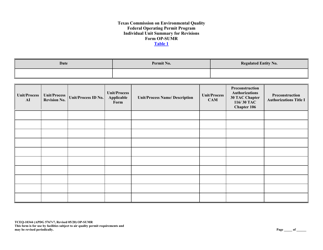 Form TCEQ-10344 (OP-SUMR) Individual Unit Summary for Revisions - Texas, Page 8