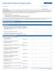 Document preview: Form 50-108 School District Report of Property Value - Texas