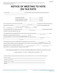 Form 50-883 Notice of Meeting to Vote on Tax Rate - Texas
