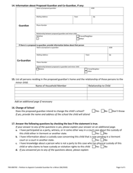 Form 700-00070C Petition to Appoint Custodial Guardian for a Minor - Vermont, Page 4