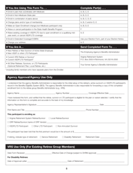 Form A10469 State Health Benefits Program Enrollment Form for Retirees, Survivors and Ltd Participants - Virginia, Page 5