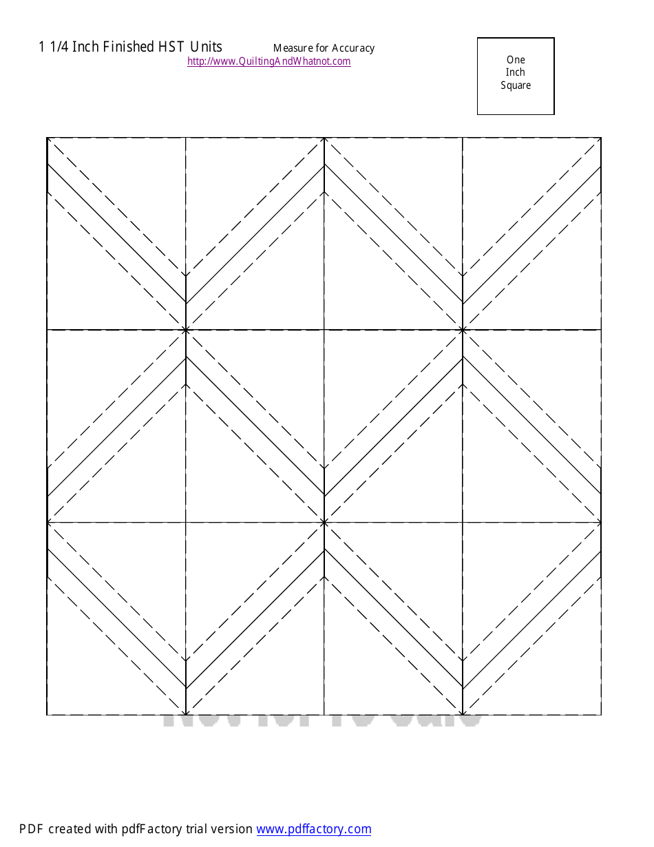 1 1 4 inch finished half square triangle units template download printable pdf templateroller