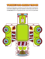 Document preview: Foldable ICE Cream Truck Template