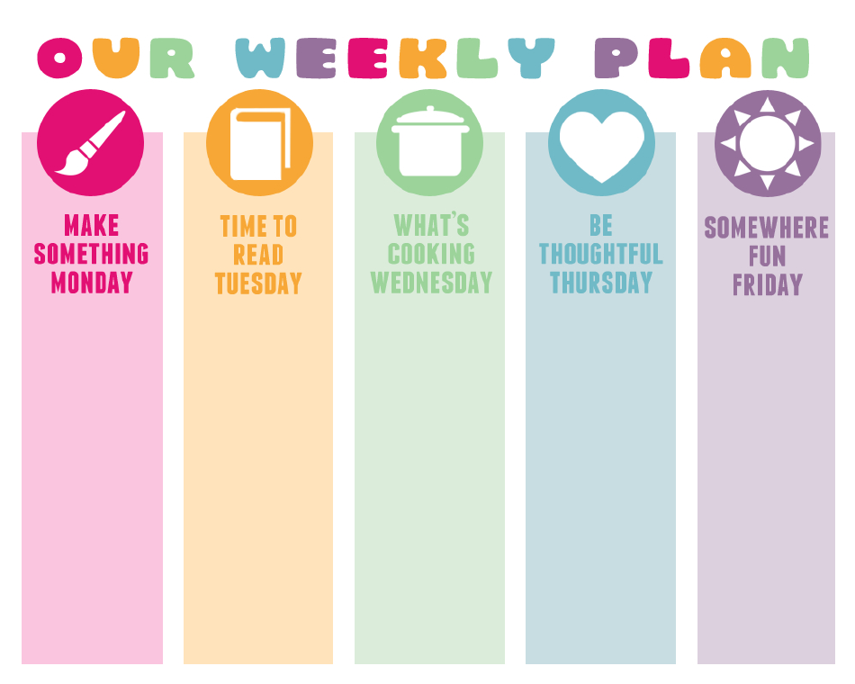 Weekly Plan Template - Free Download