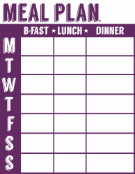Shopping List and Meal Planner Template, Page 2