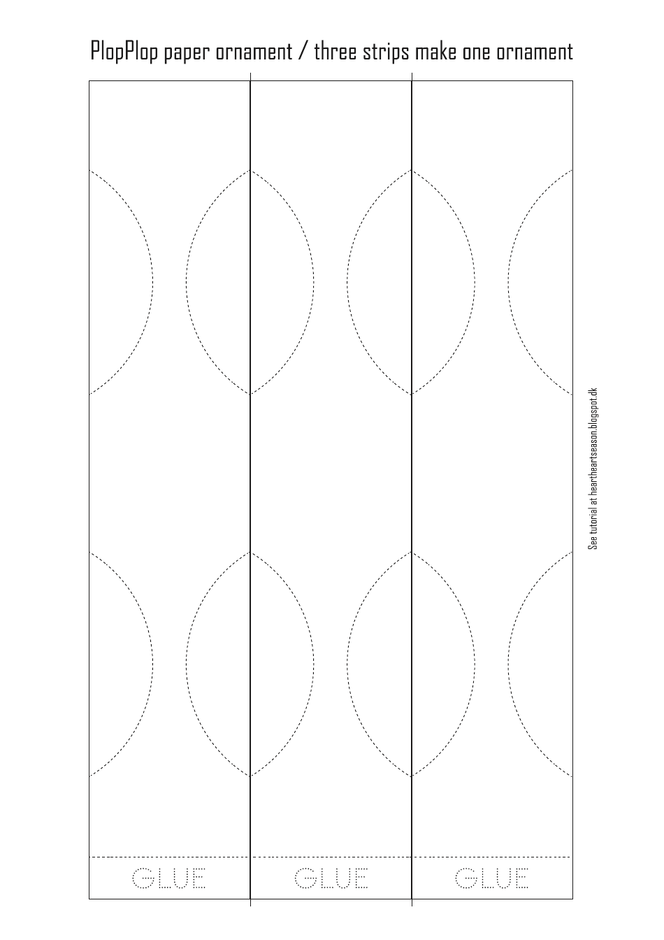 Blank Plopplop Paper Ornament Template, Page 1
