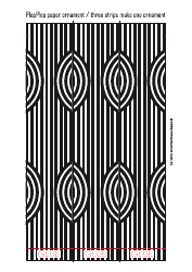 Document preview: Black on White Plopplop Paper Ornament Template