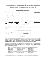 Document preview: Family Law Financial Affidavit Form - Florida