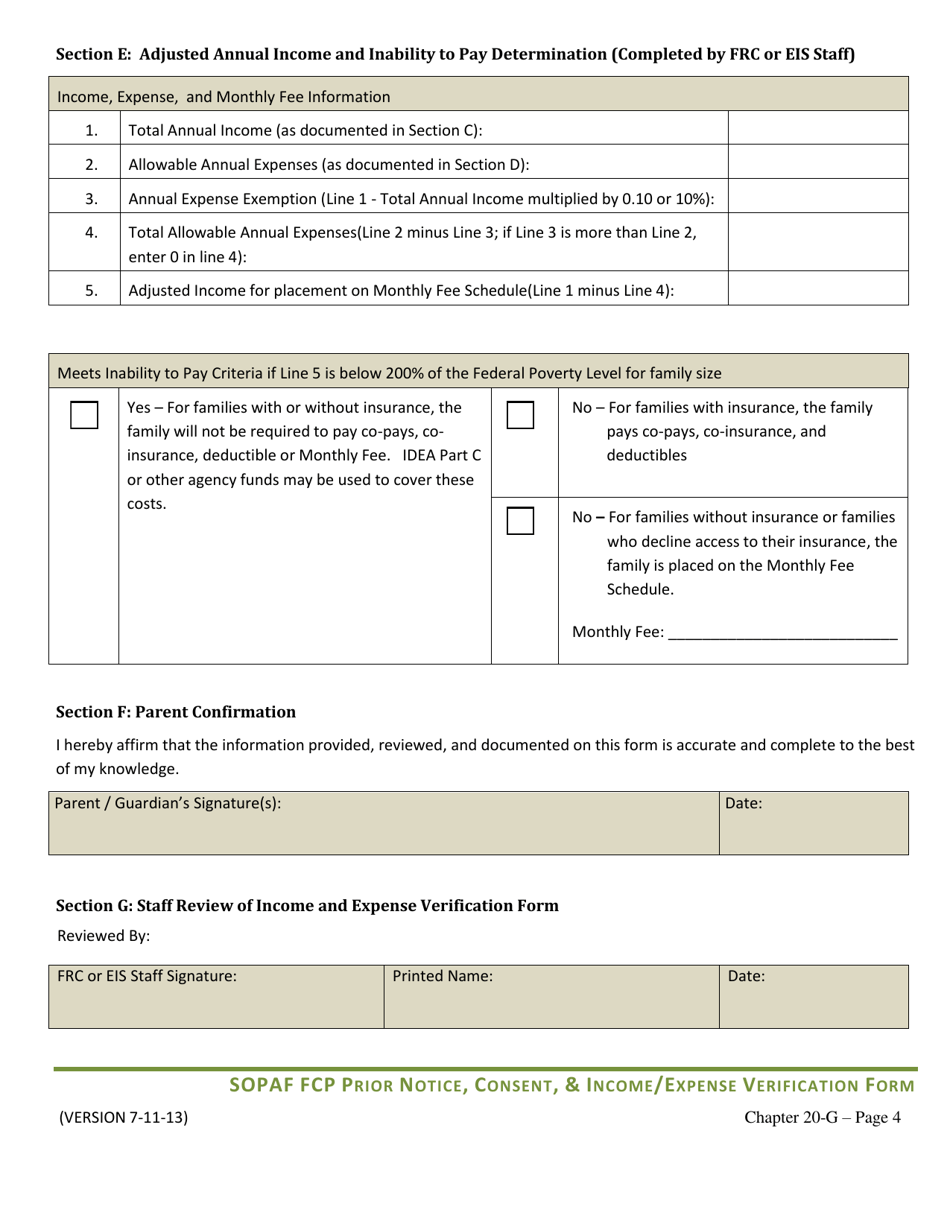DCYF Form 15-059 Prior Written Notice, Consent to Access Public and / or Private Insurance, Income and Expense Verification Form - Washington, Page 4