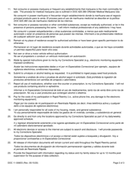 Form DOC11-006ES Rapid Reentry Conditions - Washington (English/Spanish), Page 2