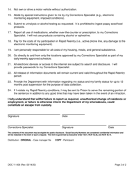 Form DOC11-006 Rapid Reentry Conditions - Washington, Page 2