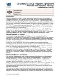 Document preview: Form ECY070-324 Voluntary Cleanup Program Agreement - Washington
