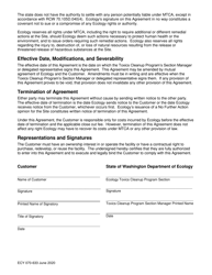 Form ECY070-633 Voluntary Cleanup Program: Expedited Process Agreement - Washington, Page 3