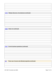 Form ECY020-74 Voluntary Cleanup Program Application Form - Washington, Page 17