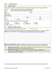 Form ECY020-74 Voluntary Cleanup Program Application Form - Washington, Page 4