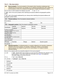 Form ECY020-74 Voluntary Cleanup Program Application Form - Washington, Page 6