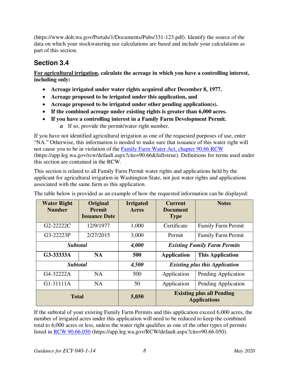 Instructions for Form ECY040-1-14 Application for a New Water Right Permit - Washington, Page 13