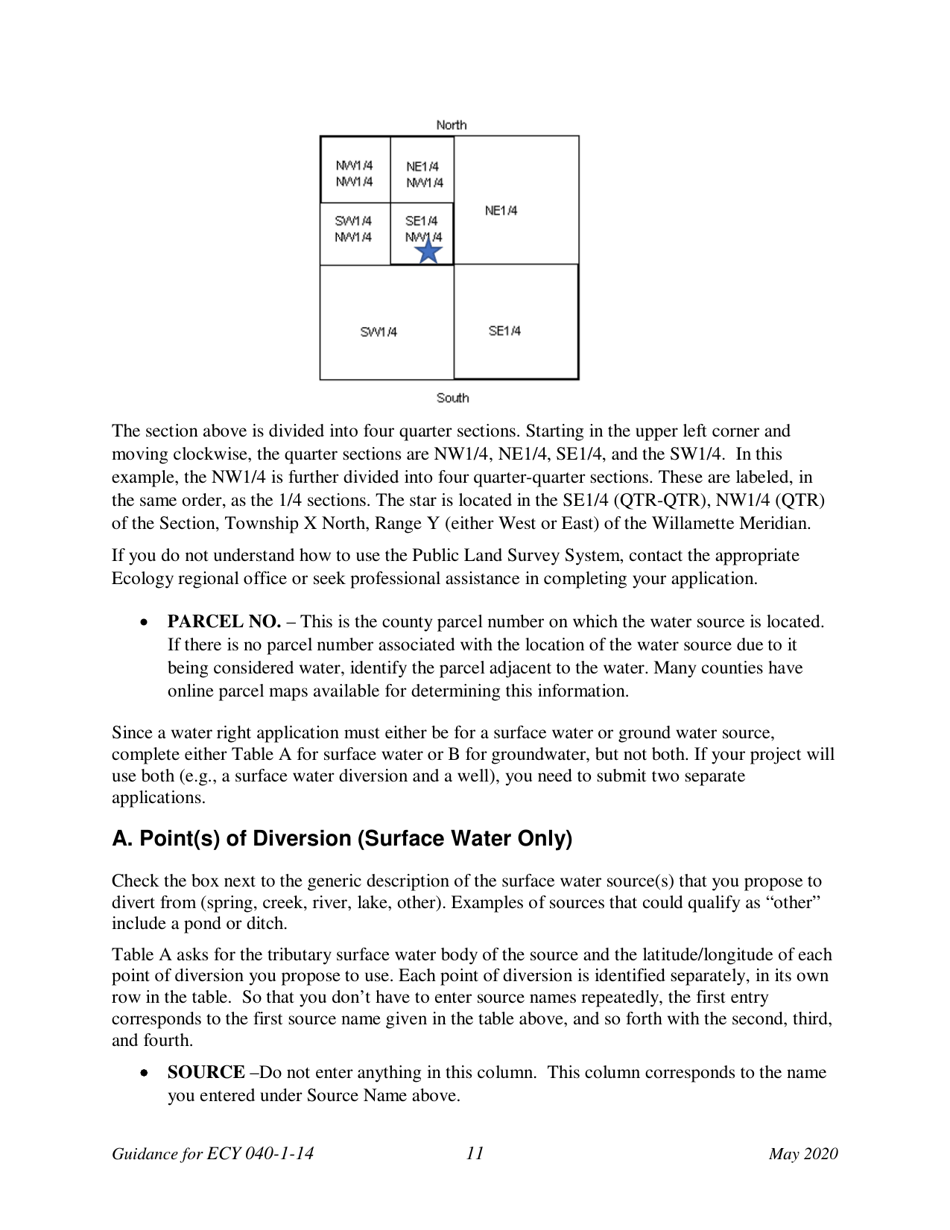 Instructions for Form ECY040-1-14 Application for a New Water Right Permit - Washington, Page 16