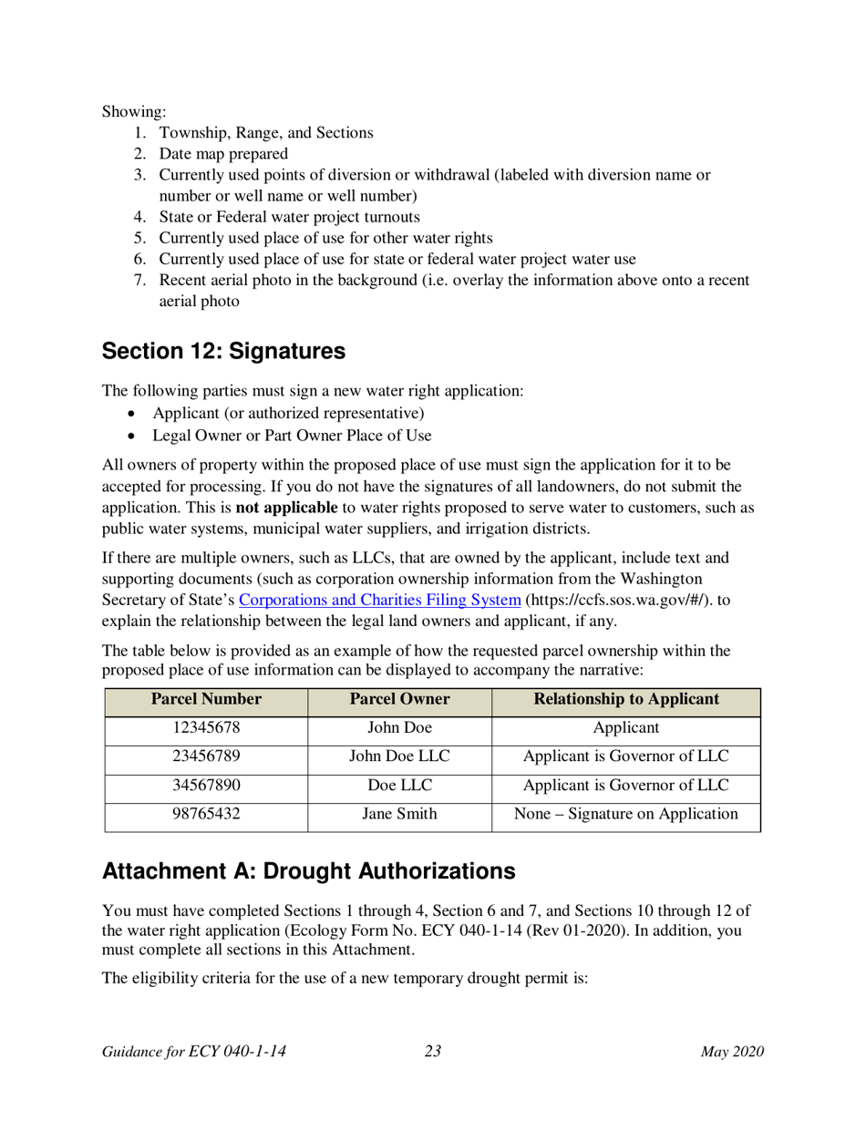 Instructions for Form ECY040-1-14 Application for a New Water Right Permit - Washington, Page 28