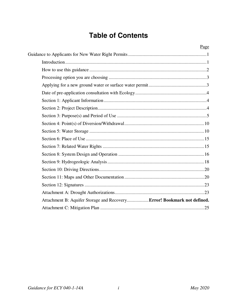 Instructions for Form ECY040-1-14 Application for a New Water Right Permit - Washington, Page 5