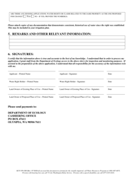 Form ECY070-200 Seasonal Change Application - Washington, Page 3