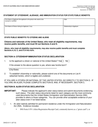 Form DHCS5111 Application Supplement for Sole Proprietors Only - California, Page 2