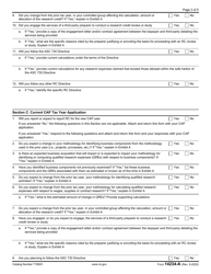 IRS Form 14234-A Compliance Assurance Process (CAP) Research Credit Questionnaire (Crcq), Page 3