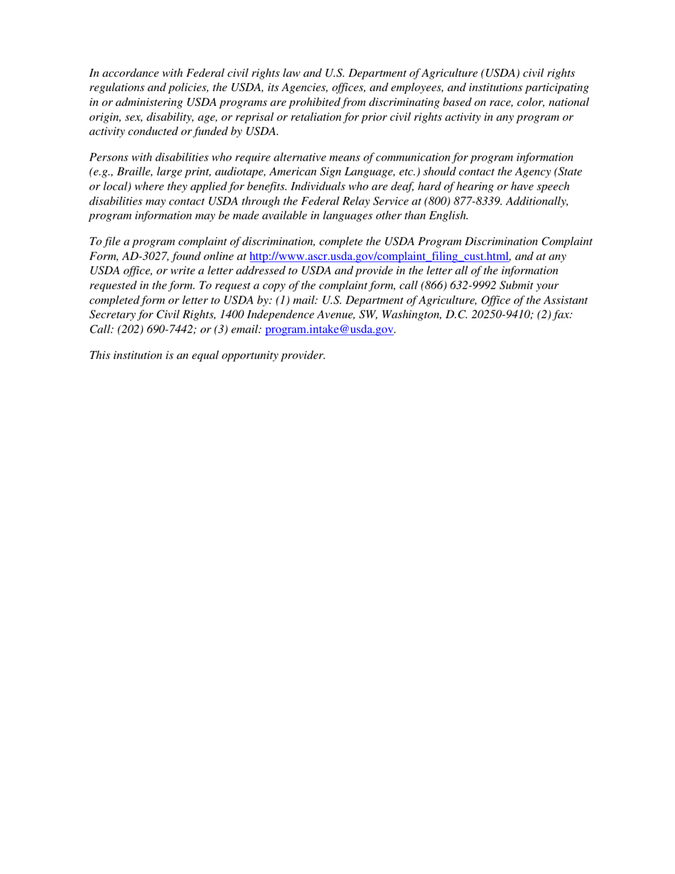 Child and Adult Care Food Program Meal Benefit Income Eligibility Letter (Child Care Non-pricing) - Arizona, Page 2