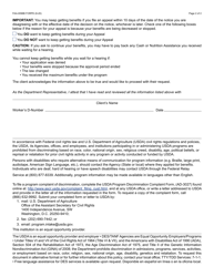 Form FAA-0098B Verbal Hearing Request - Arizona, Page 2