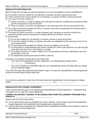 Form ABCD478A Disqualification Consent Agreement California Work Opportunity and Responsibility to Kids (Calworks) Program - California, Page 2