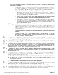 Form AD899A Statement of Understanding - Mother or a Presumed Father of an Indian Child Who Is Detained, a Juvenile Court Dependent in out-Of-Home Care, or the Ward of a Legal Guardian - California, Page 3