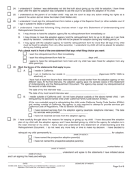 Form AD899A Statement of Understanding - Mother or a Presumed Father of an Indian Child Who Is Detained, a Juvenile Court Dependent in out-Of-Home Care, or the Ward of a Legal Guardian - California, Page 5
