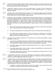Form AD885 Statement of Understanding - Mother or a Biological/Presumed Father of a Child Who Is Not Detained, a Juvenile Court Dependent in out-Of-Home Care, or the Ward of a Legal Guardian - California, Page 3