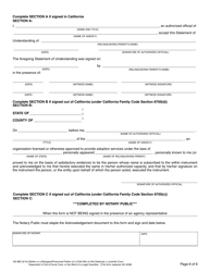 Form AD885 Statement of Understanding - Mother or a Biological/Presumed Father of a Child Who Is Not Detained, a Juvenile Court Dependent in out-Of-Home Care, or the Ward of a Legal Guardian - California, Page 6
