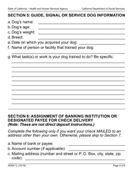 Form ADSA1L Assistance Dog Special Allowance (Adsa) Program Application for Benefits - California, Page 4