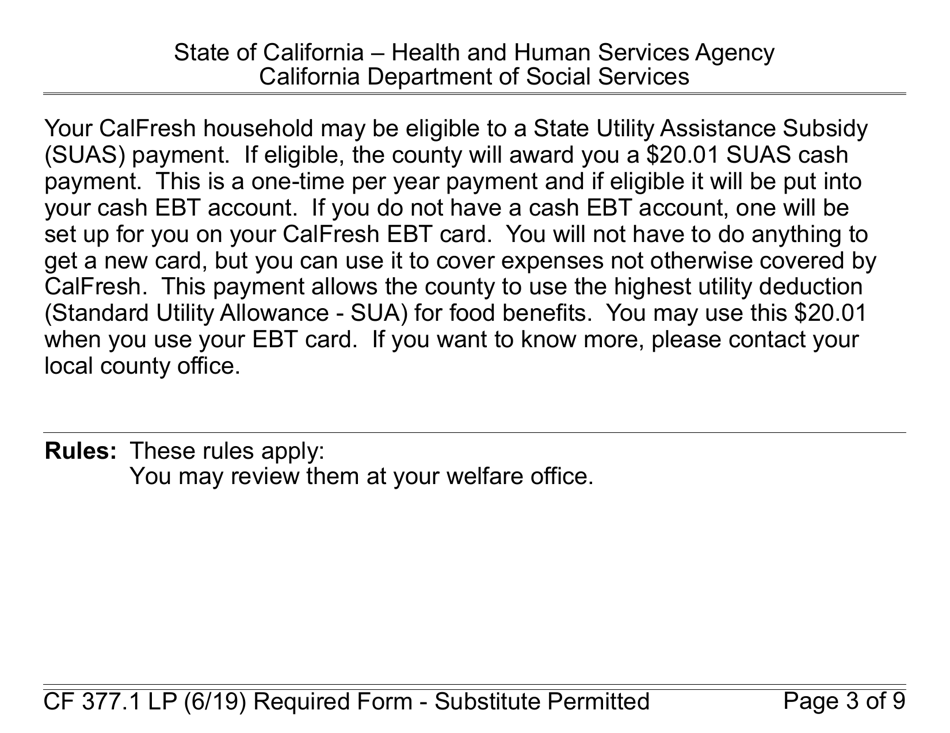 Form CF377.1LP Notice of Approval for CalFresh Benefits - California, Page 3