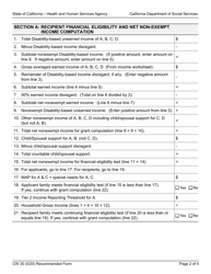 Form CW30 Calworks Budget Worksheet - California, Page 2