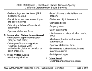 Form CW2200LP Request for Verification - California, Page 5