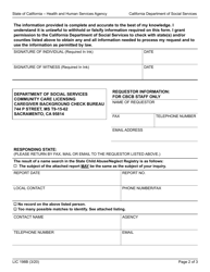 Form LIC198B Out-of-State Child Abuse/Neglect Report Request - California, Page 2