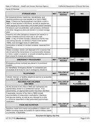 Form LIC03 Resource Family Home Health and Safety Assessment Checklist - California, Page 4