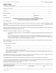 Document preview: Form LIC402 Surety Bond - California