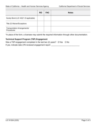 Form LIC9120A Licensed Facility Inspection Checklist Adult Care Facilities - California, Page 3