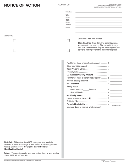 Form NA214  Printable Pdf