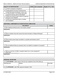 Form LIC9229 Licensing Program Manager (Lpm) Checklist for Complaint Review - California, Page 2