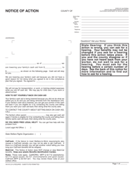 Document preview: Form NA816 Notice of Action - Sanction of Other Parent After Failed Compliance Plan - California